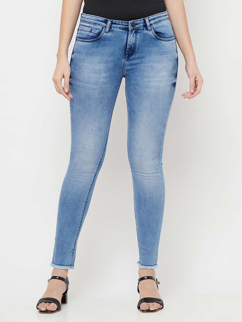 women's plain skinny fit jeans