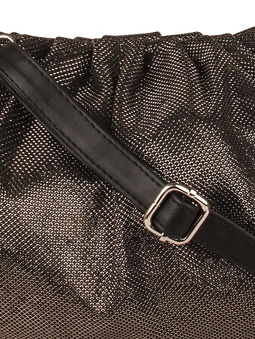black shimmer sling bag - 18250023 -  Standard Image - 3