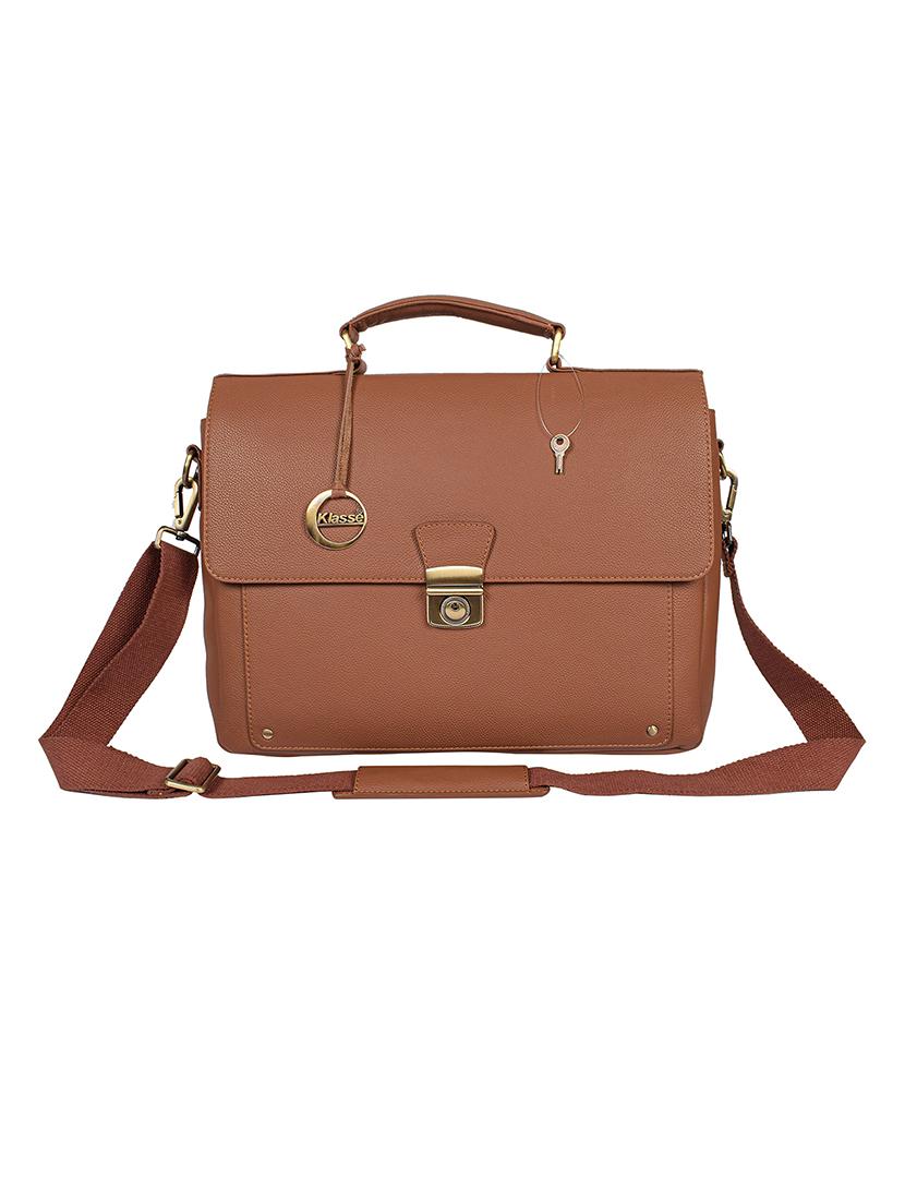 tan leather laptop bag - 18250092 - Zoom Image - 0