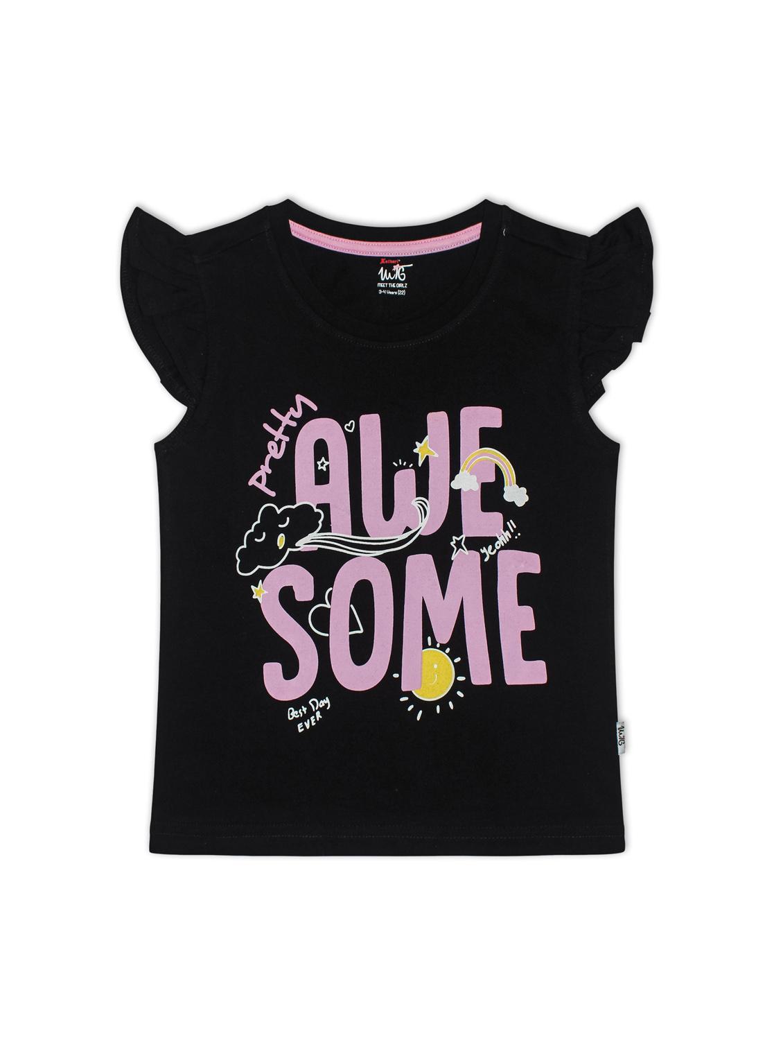 black printed regular top - 18250289 - Zoom Image - 0