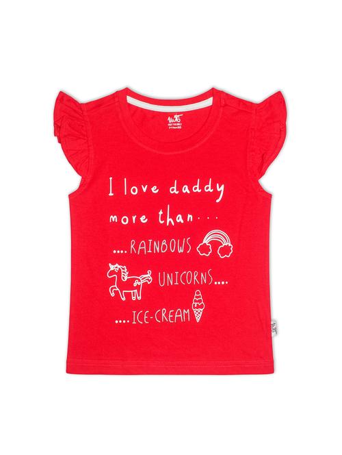 red printed regular tee - 18250292 - Standard Image - 0