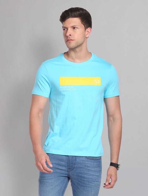 blue printed t-shirt - 18250323 - Standard Image - 0