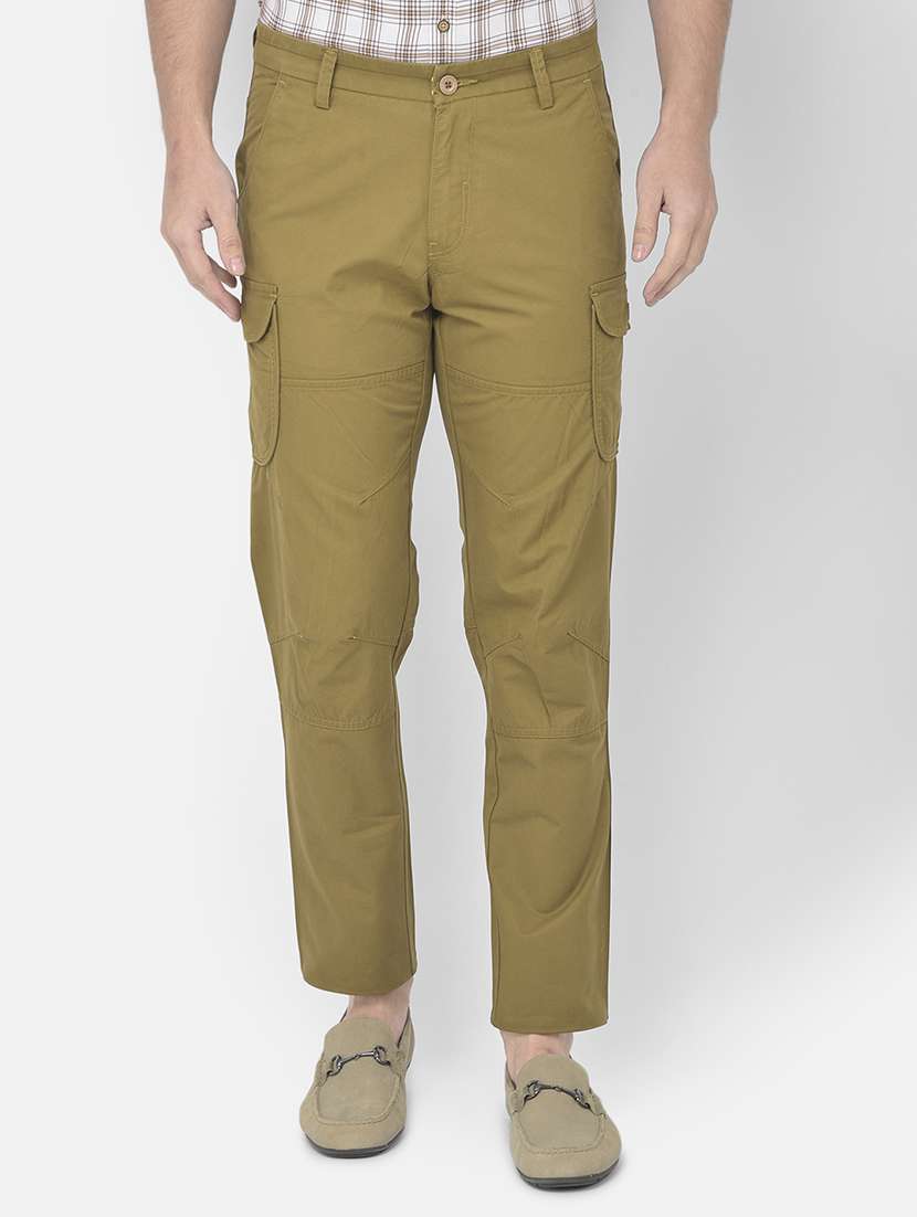 gold solid cargos casual trouser - 18250570 -  Zoom Image - 0
