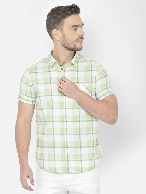mens checks casual shirt - 18250613 - Standard Image - 0