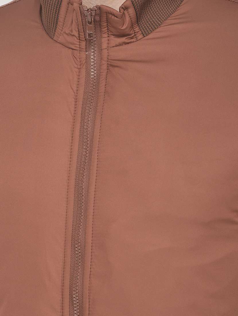 red solid quilted jacket - 18250614 - Standard Image - 5