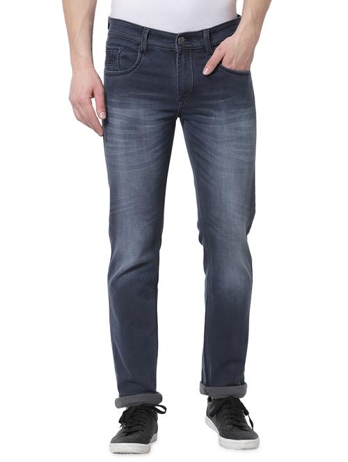 dark-blue light-washed denim jean - 18250621 - Standard Image - 0