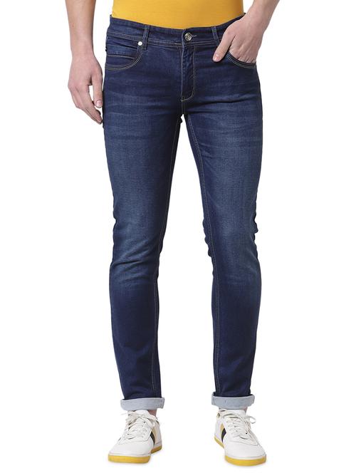navy-blue light-washed denim jean - 18250636 -  Standard Image - 0