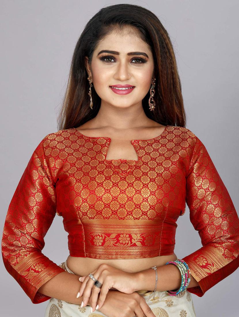 offwhite tussar silk saree with blouse - 18250828 - Standard Image - 3