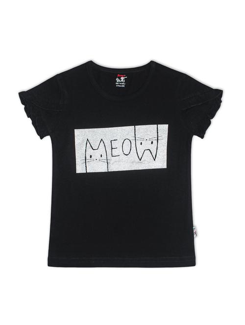 black printed regular top - 18250835 -  Standard Image - 0