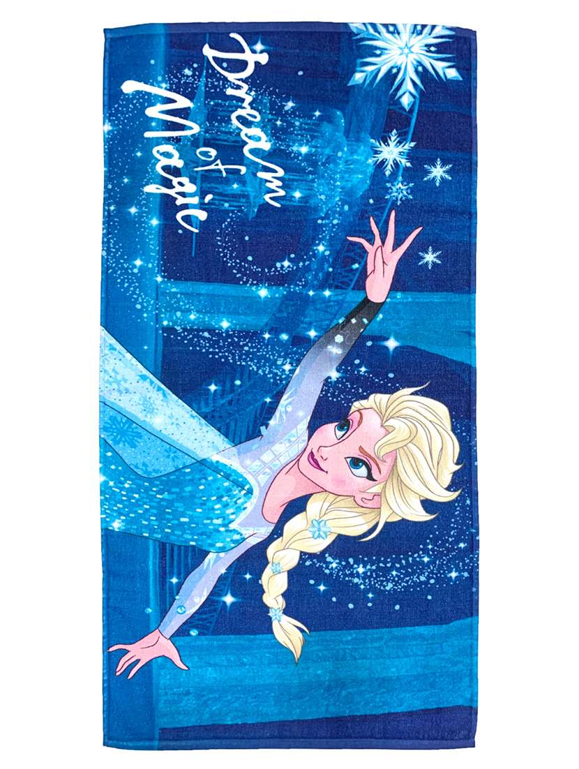 blue cotton bath towel