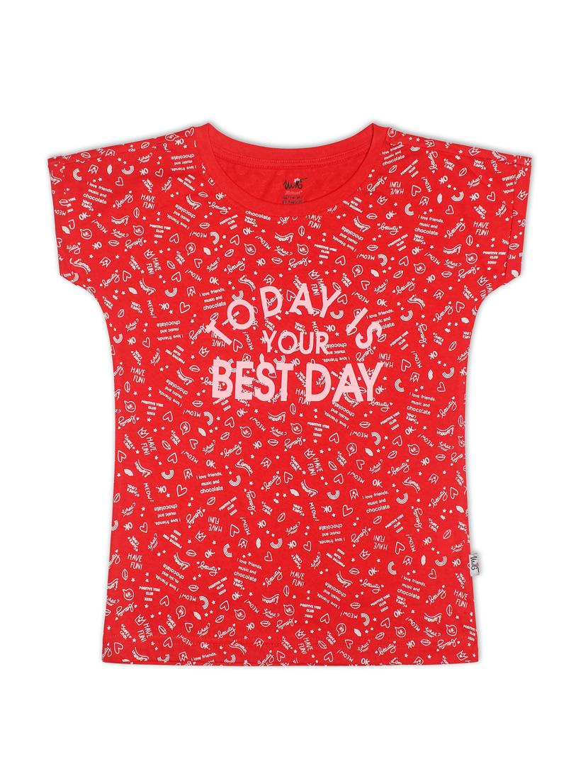 round neck printed regular tee - 18250953 -  Zoom Image - 0