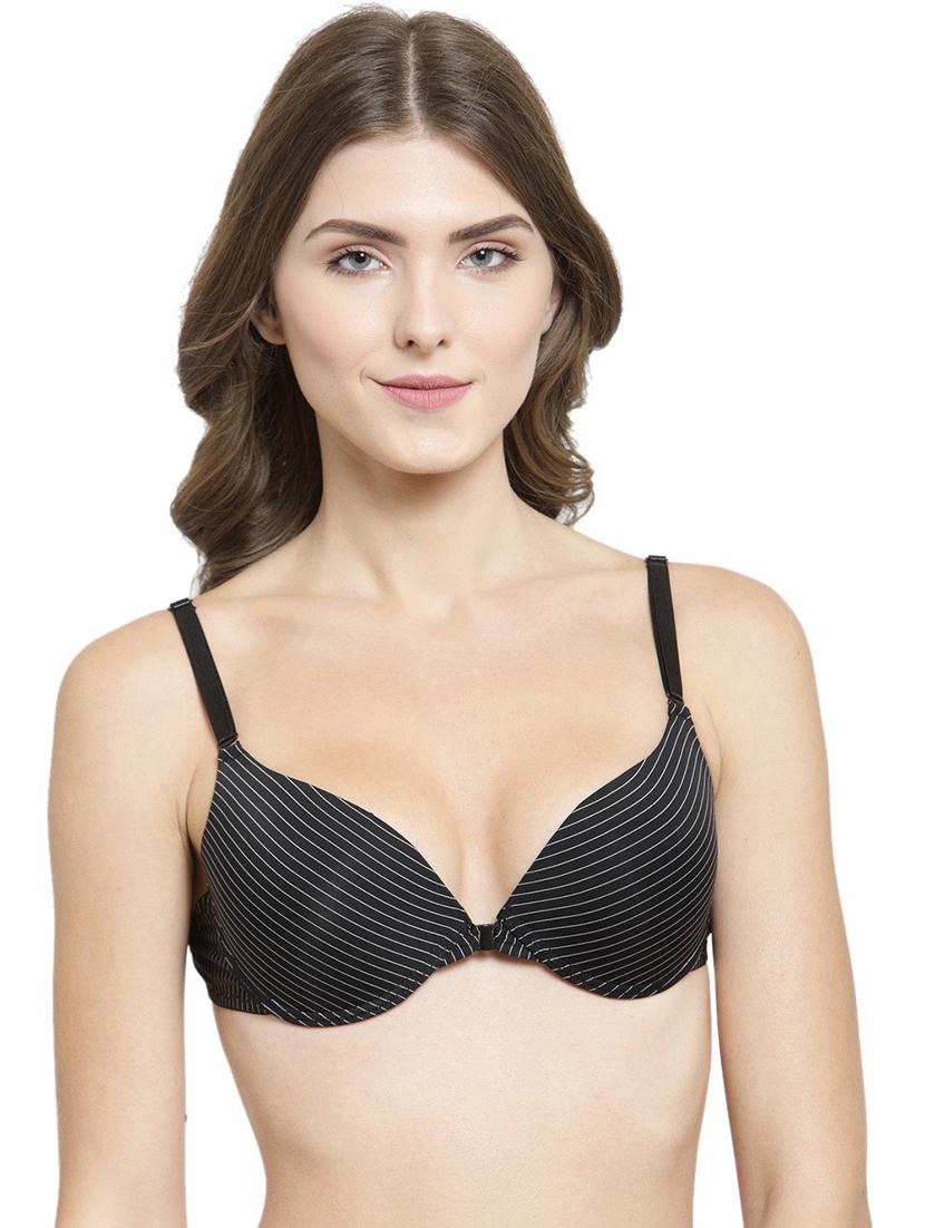 black striped push up bra - 18251024 -  Zoom Image - 0
