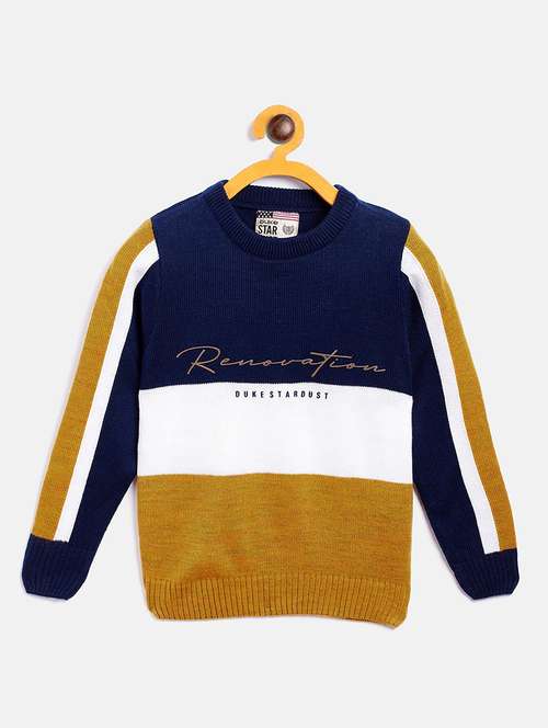 multi colored color block sweater - 18251061 -  Standard Image - 0