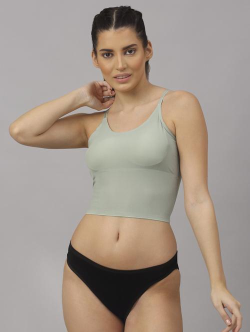green solid bras and panty set - 18251275 -  Standard Image - 0