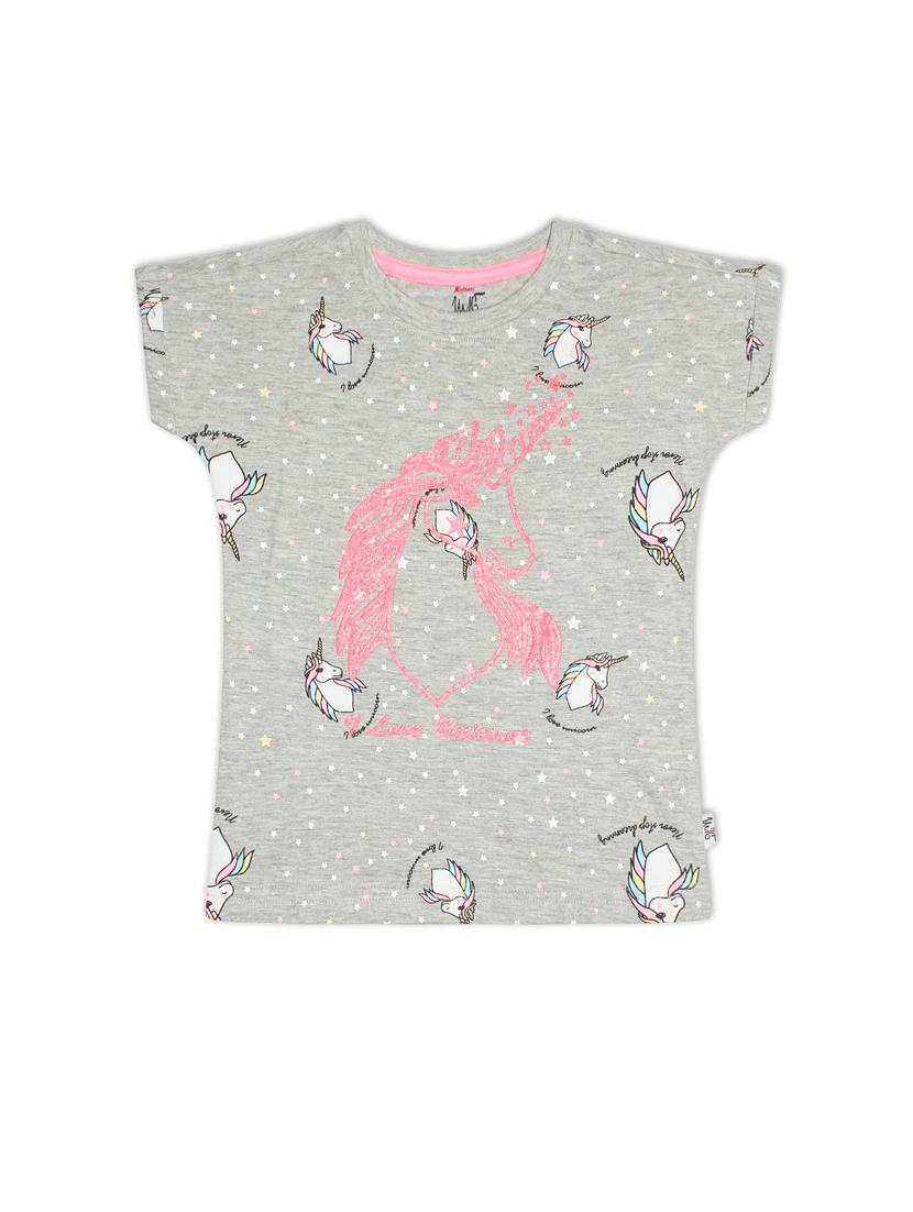 round neck printed regular tee - 18251541 - Zoom Image - 0