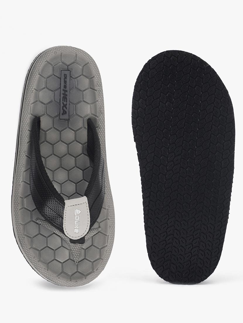grey pu slip on flip flops - 18253152 - Standard Image - 3