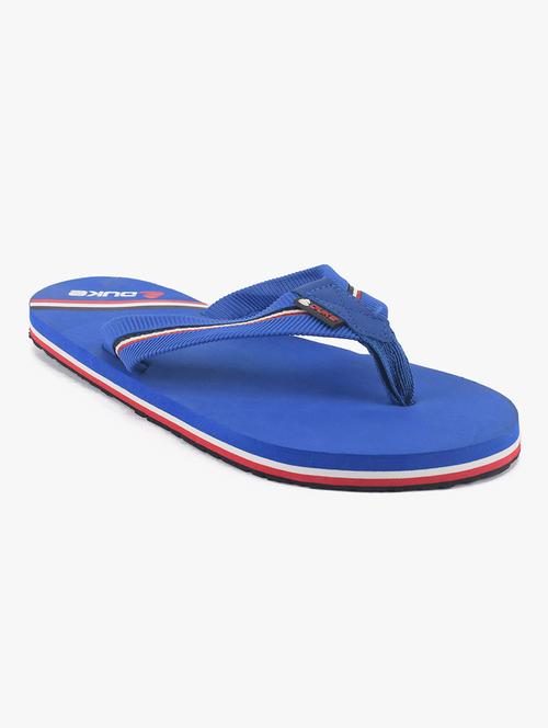 blue synthetic & mesh slip on flip flops - 18253163 -  Standard Image - 0