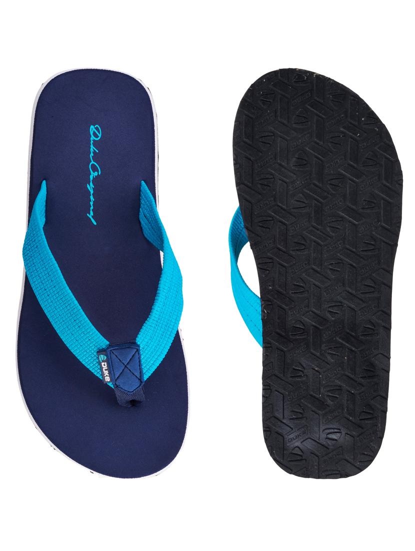 navy synthetic & mesh slip on flip flops - 18253196 - Standard Image - 3