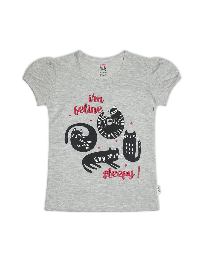 round neck printed regular tee - 18253243 - Zoom Image - 0