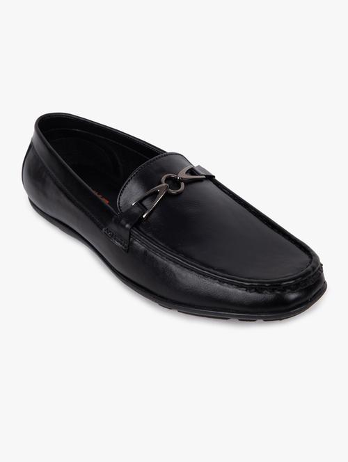 black synthetic slip on casual shoes - 18253369 -  Standard Image - 0
