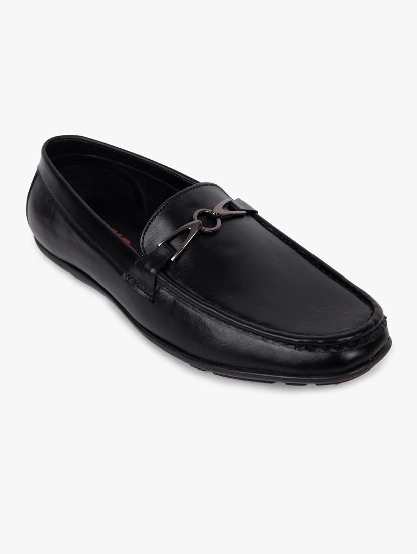 black synthetic slip on casual shoes - 18253369 -  Zoom Image - 0