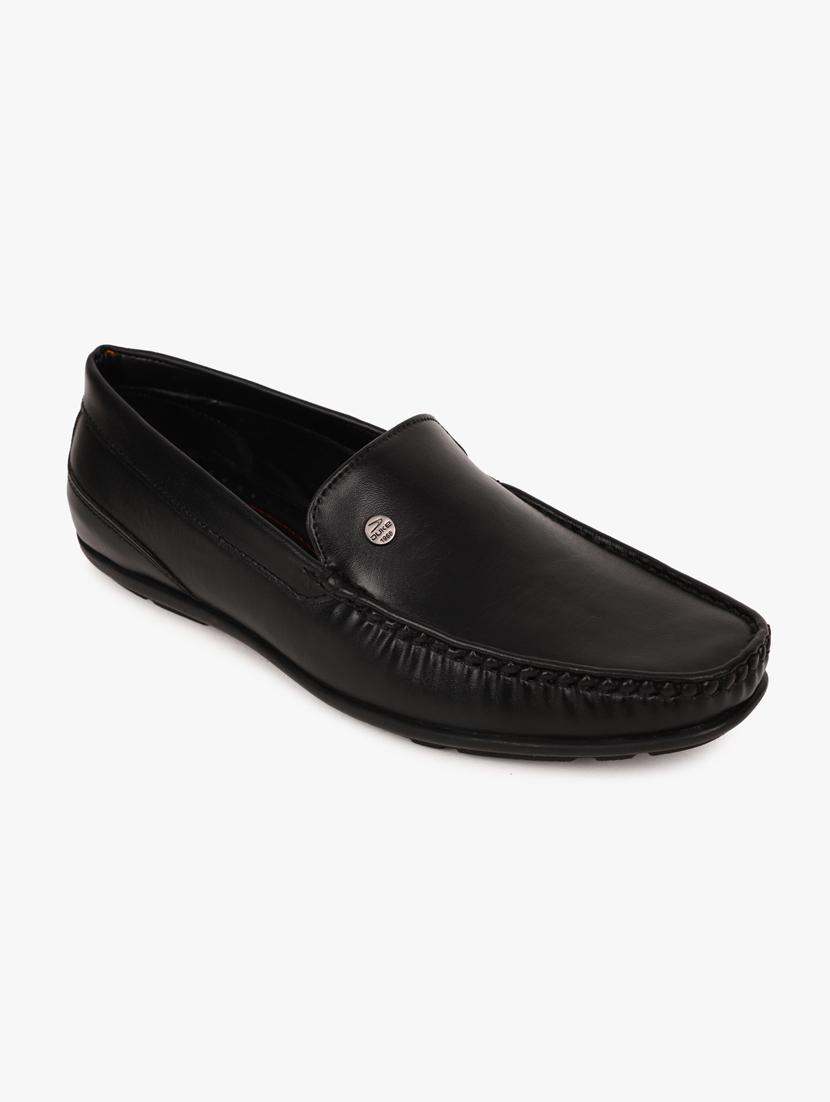 black synthetic slip on casual shoes - 18253373 -  Zoom Image - 0