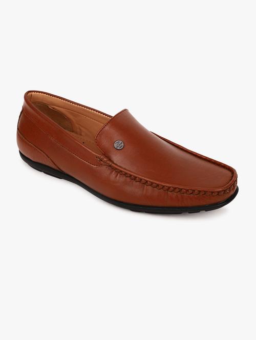 tan synthetic slip on casual shoes - 18253375 -  Standard Image - 0