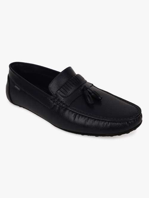 navy synthetic slip on casual shoes - 18253382 - Standard Image - 0