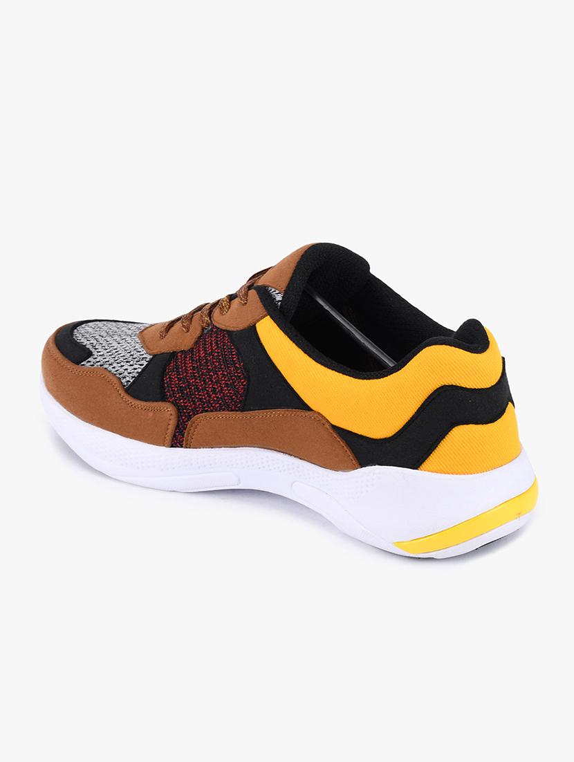 brown synthetic sport shoes - 18254034 - Standard Image - 3