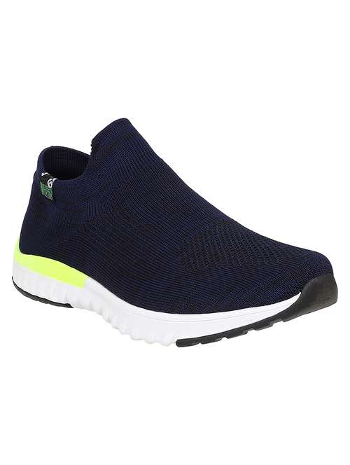 navy fabric sport shoes - 18254039 - Standard Image - 0