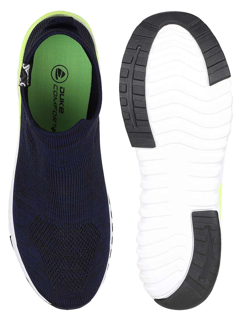 navy fabric sport shoes - 18254039 - Standard Image - 3