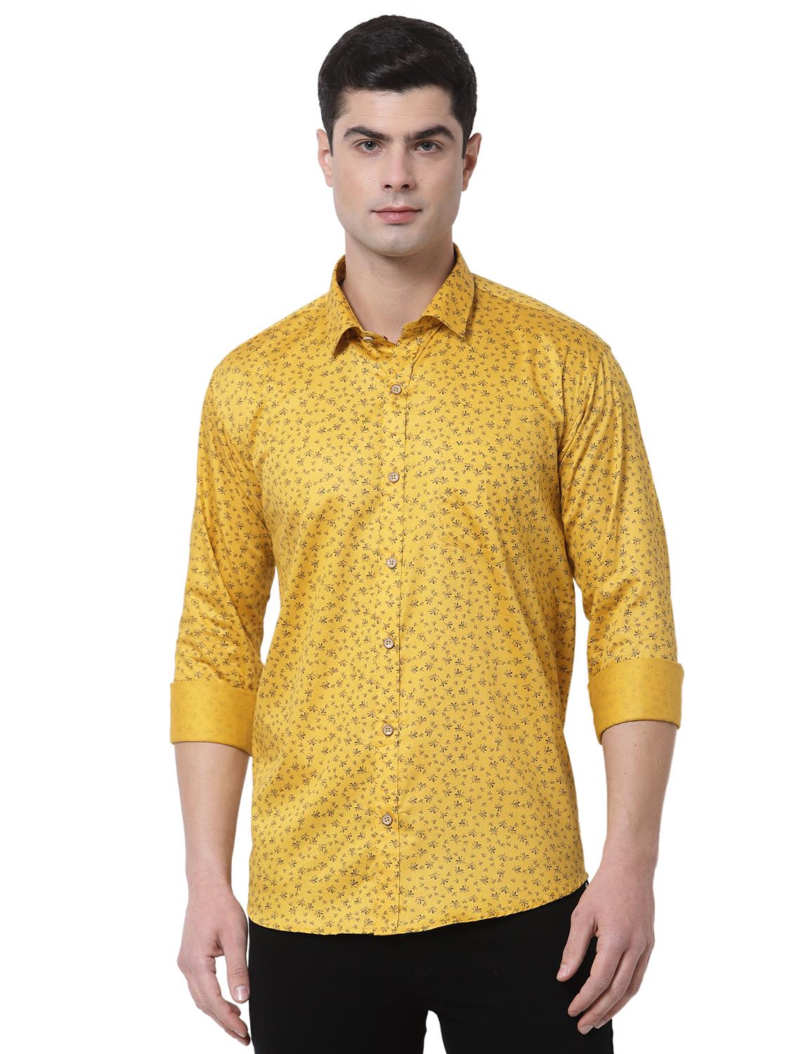 yellow printed casual shirt - 18254283 -  Zoom Image - 0