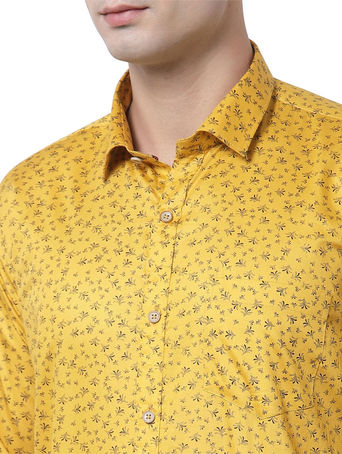 yellow printed casual shirt - 18254283 - Standard Image - 5