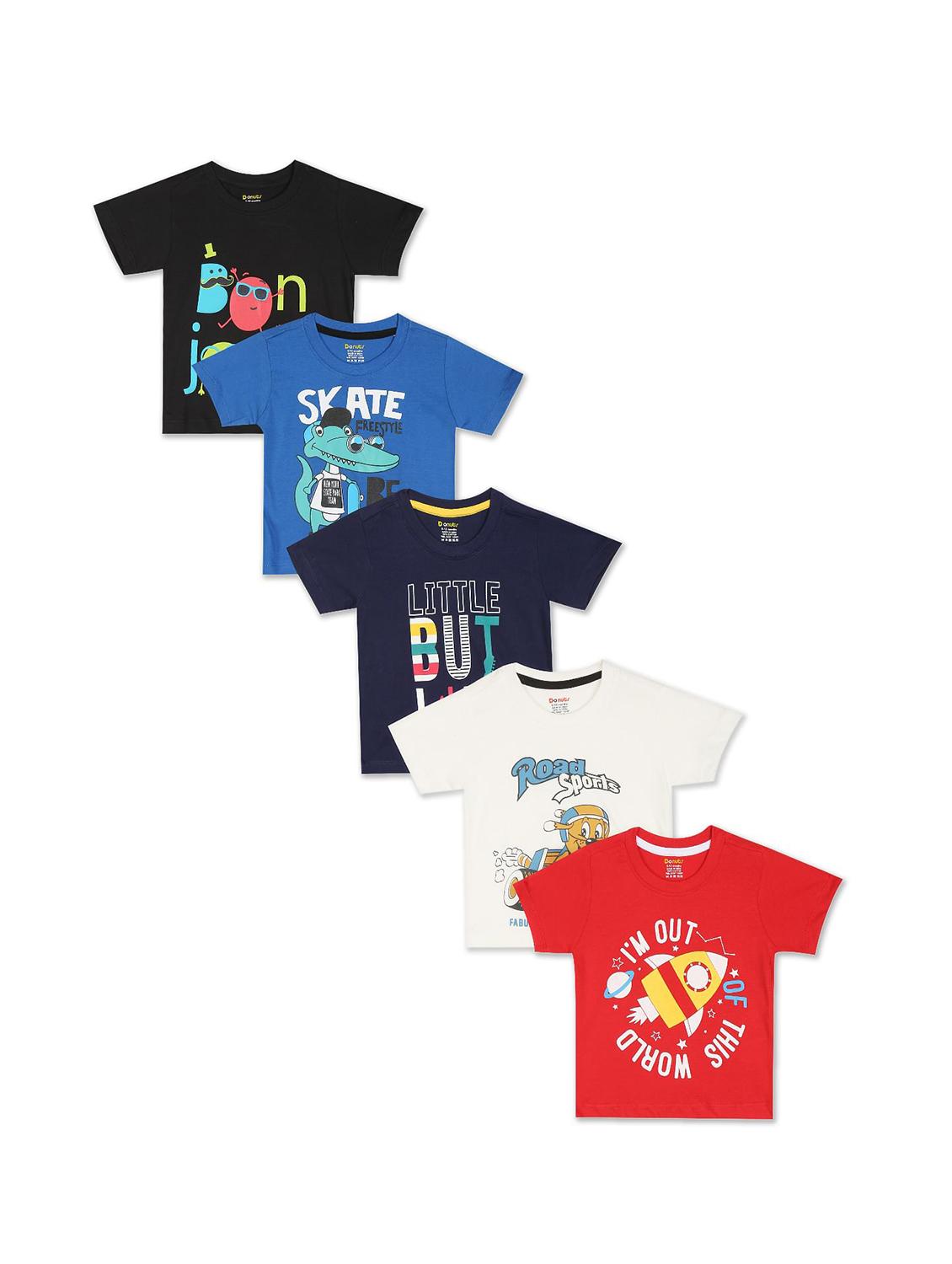 set of 5 printed t-shirt - 18255015 -  Zoom Image - 0