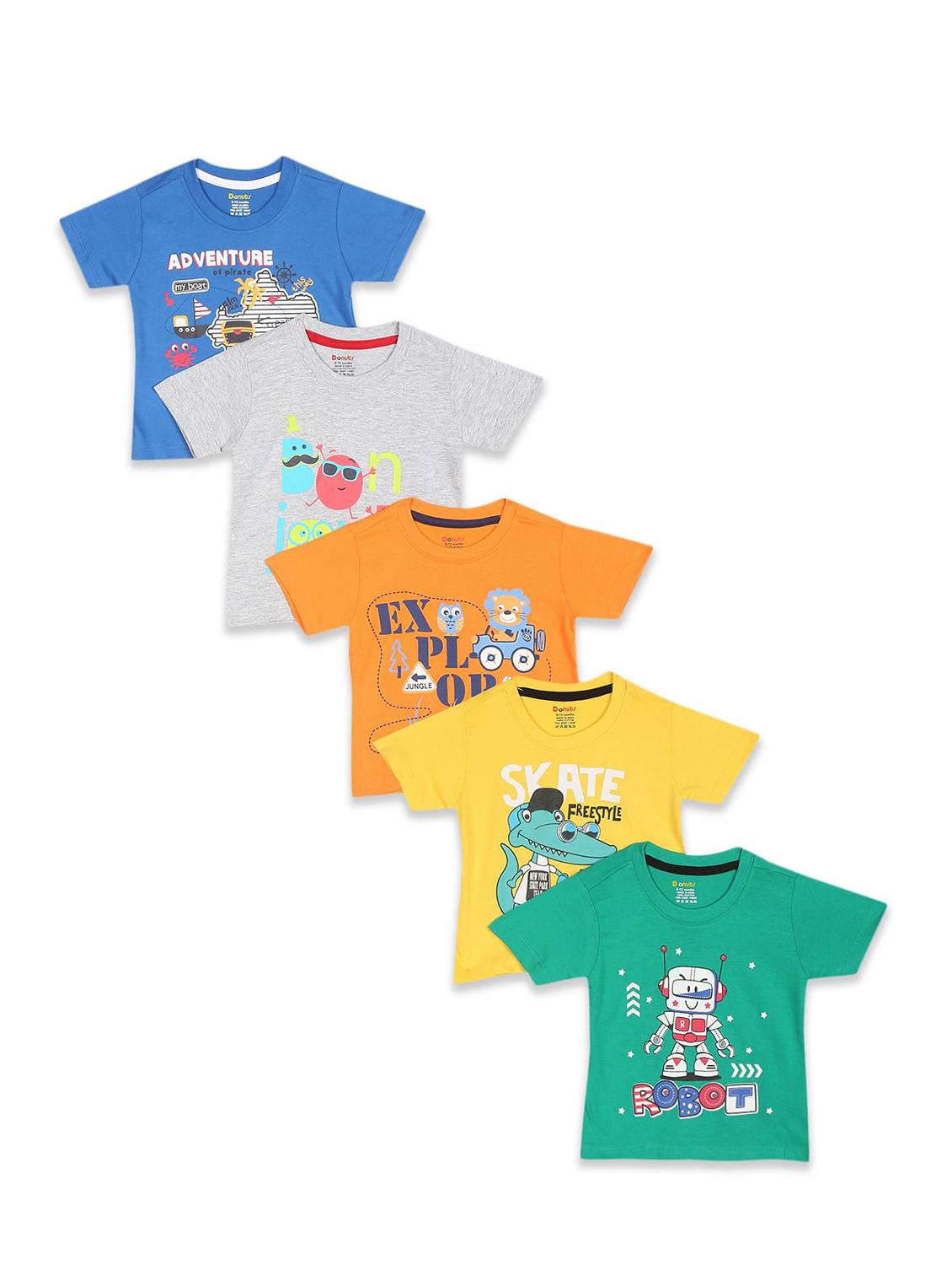 set of 5 printed t-shirt - 18255017 - Zoom Image - 0