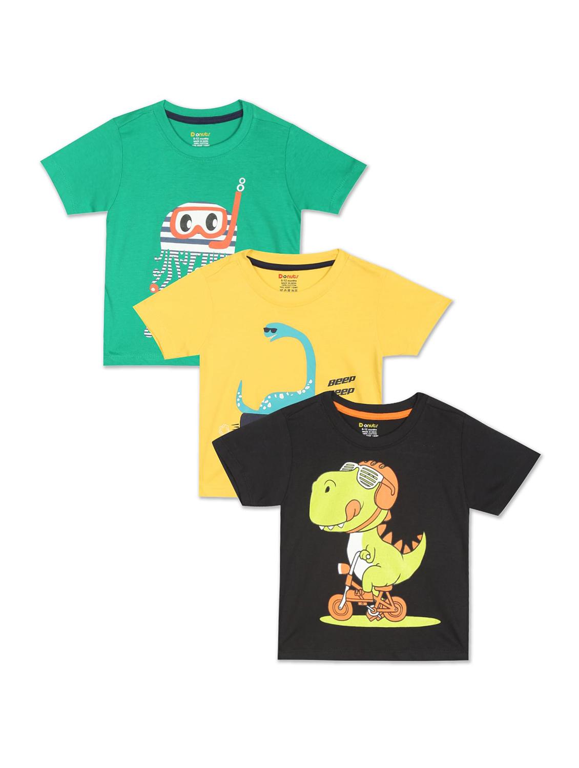 set of 3 printed t-shirt - 18255033 - Zoom Image - 0