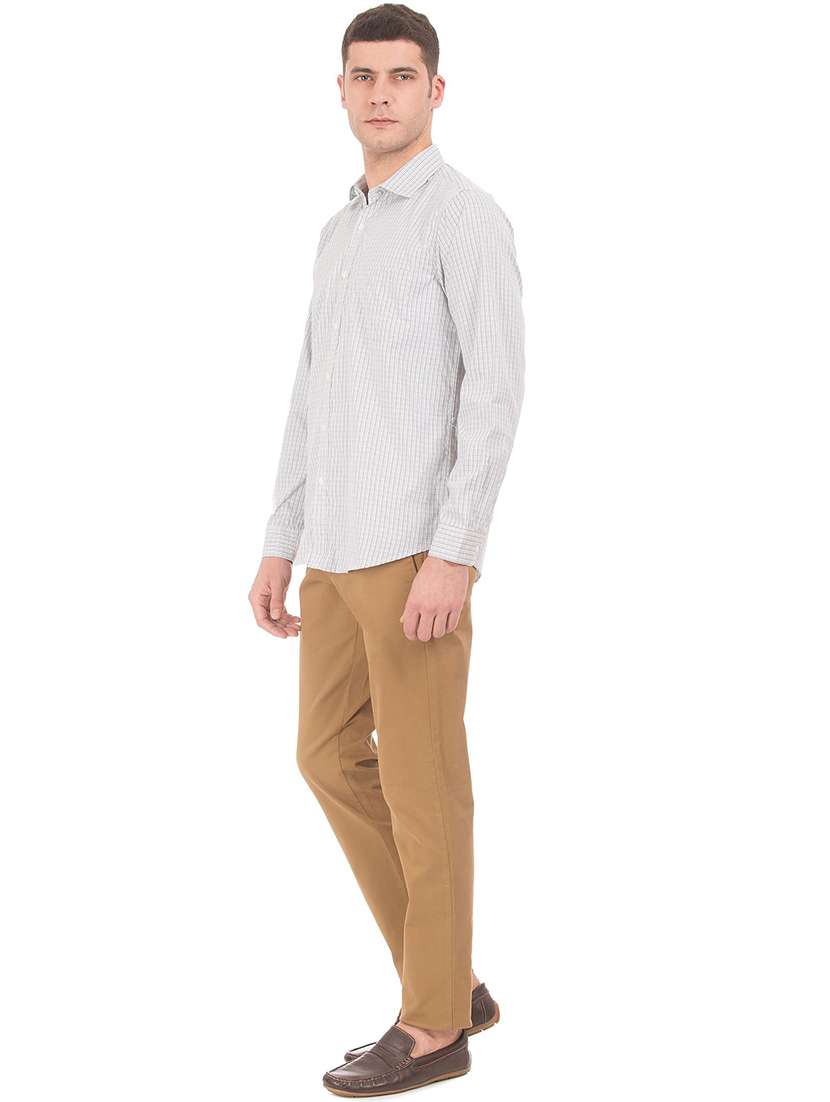white checkered formal shirt - 18255794 - Standard Image - 3