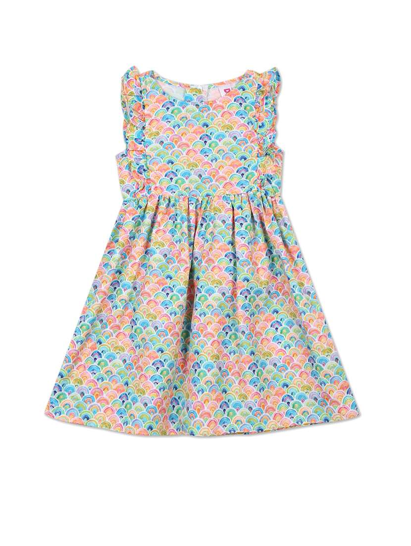 round neck printed frock - 18259060 - Zoom Image - 0