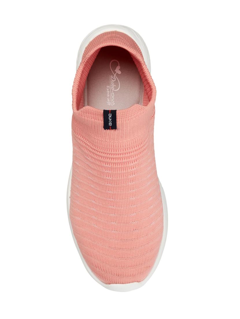 pink fabric slip on sports shoes - 18259563 - Standard Image - 3