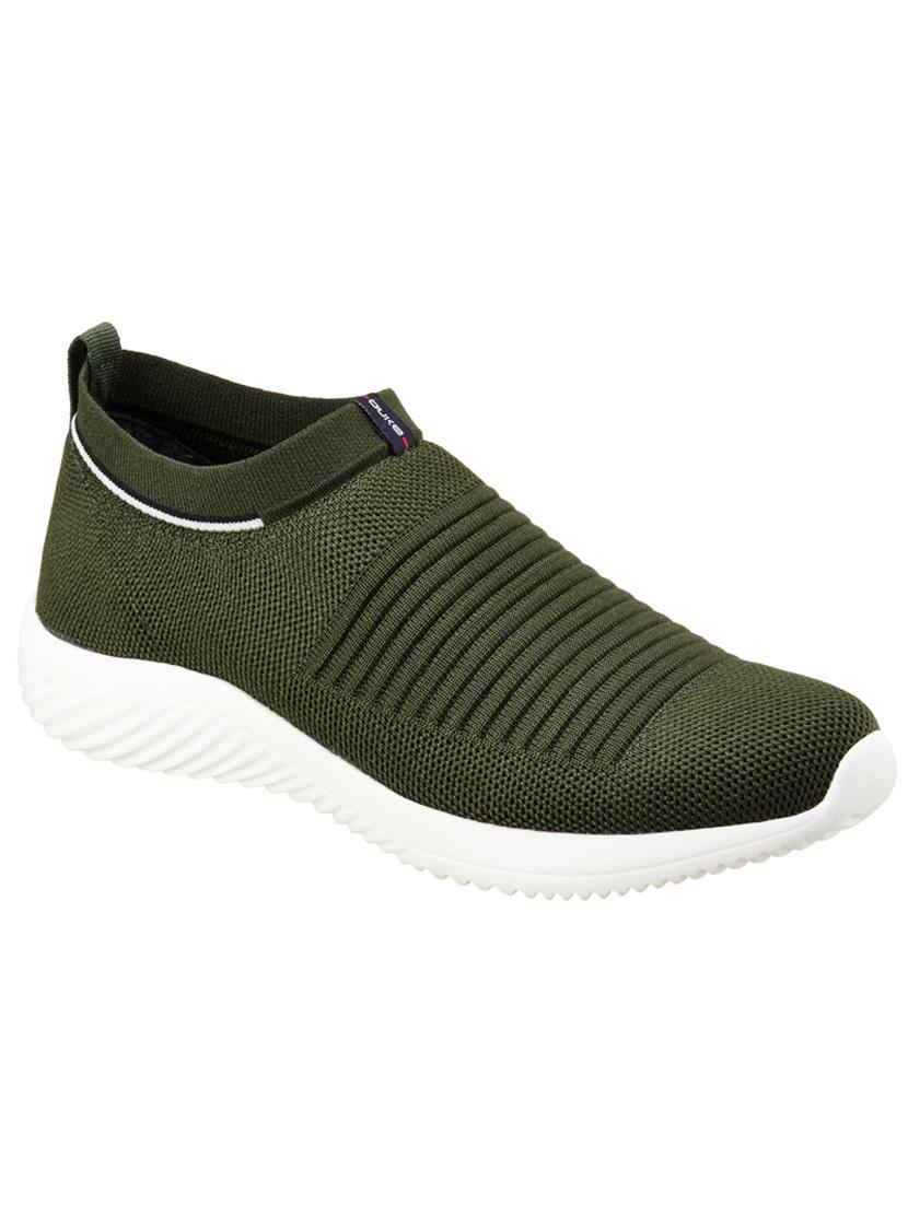 green fabric slip on sports shoes - 18259564 -  Zoom Image - 0