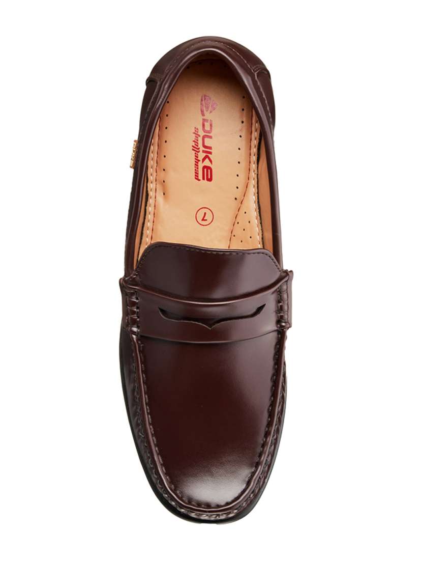 brown synthetic slip on loafers - 18259643 -  Standard Image - 3