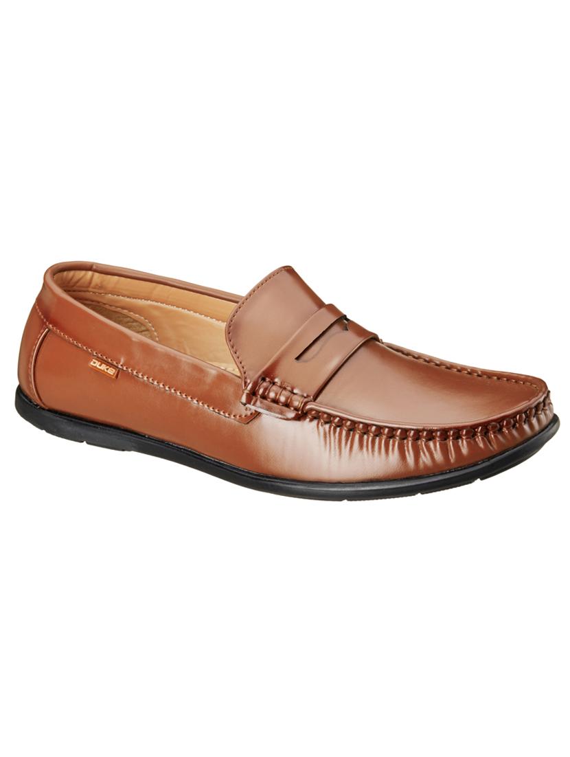 tan synthetic slip on loafers - 18259646 -  Zoom Image - 0