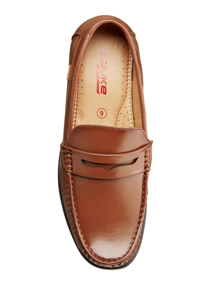 tan synthetic slip on loafers - 18259646 - Standard Image - 3
