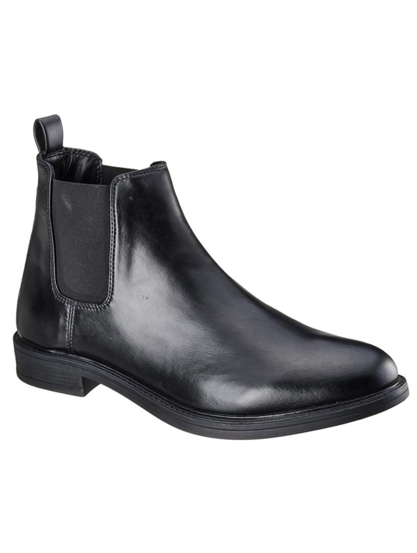 black synthetic slip on boots - 18259673 -  Zoom Image - 0