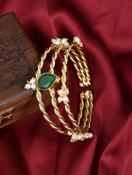 gold plated pearl triple bracelet - 18259796 - Standard Image - 0
