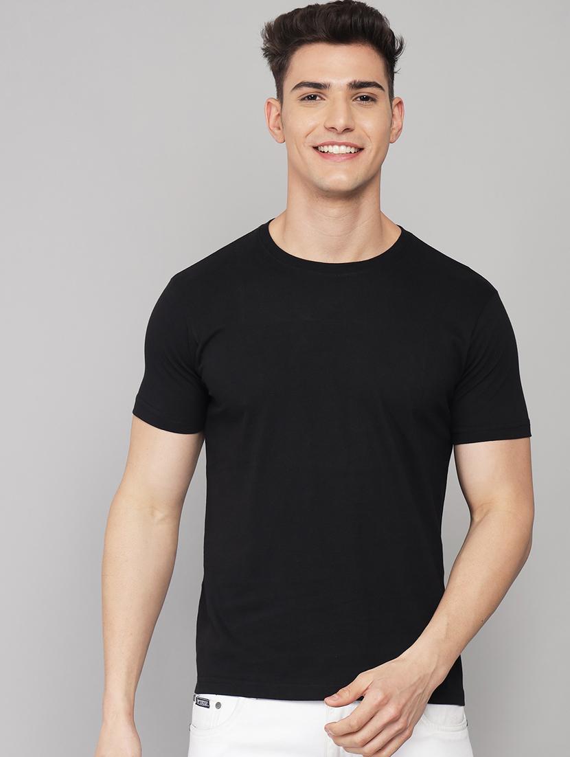 black solid t-shirt - 18260880 -  Zoom Image - 0
