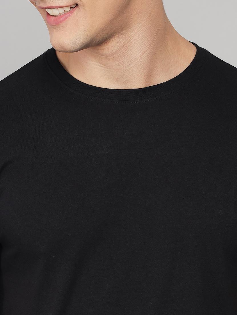 black solid t-shirt - 18260880 - Standard Image - 5