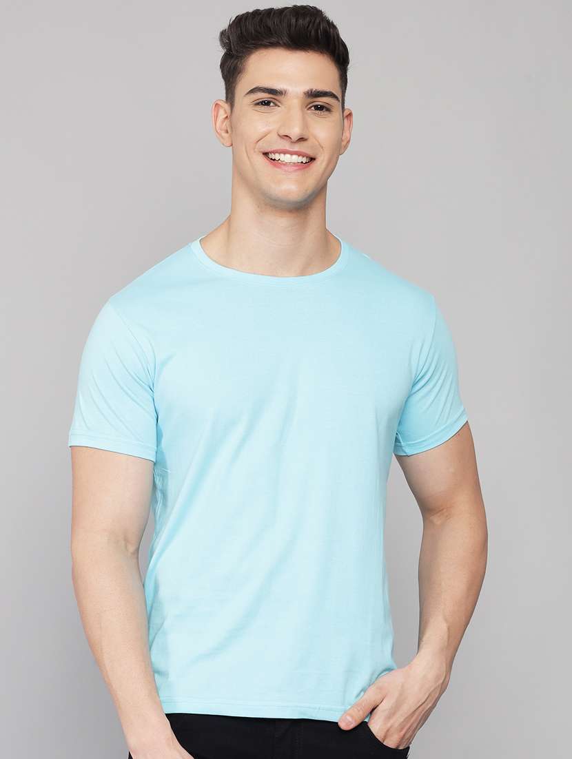 light blue solid t-shirt - 18260887 - Zoom Image - 0