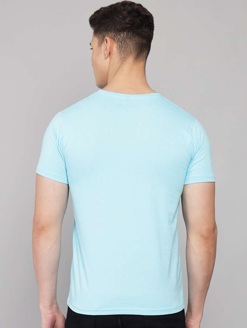 light blue solid t-shirt - 18260887 - Standard Image - 3