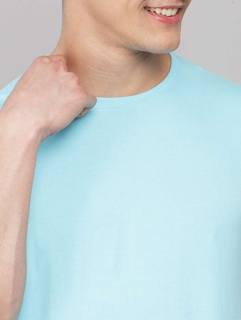 light blue solid t-shirt - 18260887 - Standard Image - 5
